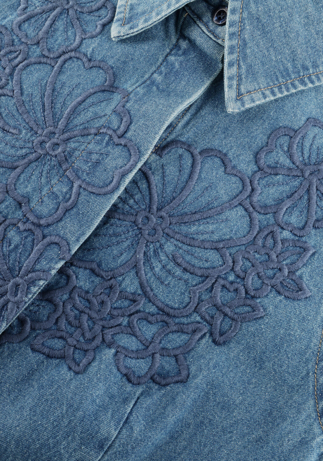 SECOND FEMALE Mini robe CORNELIA DENIM TUNIC DRESS en bleu - large