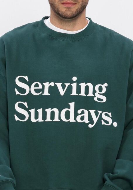 POCKIES Chandail OVERSIZED SUNDAYS CREW en vert - large