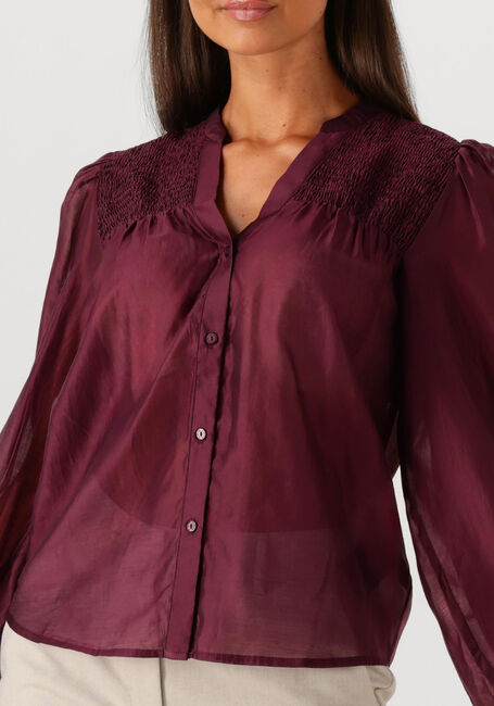 CO'COUTURE TAFFY SMOCK V-SHIRT Blouses Bordeaux - large