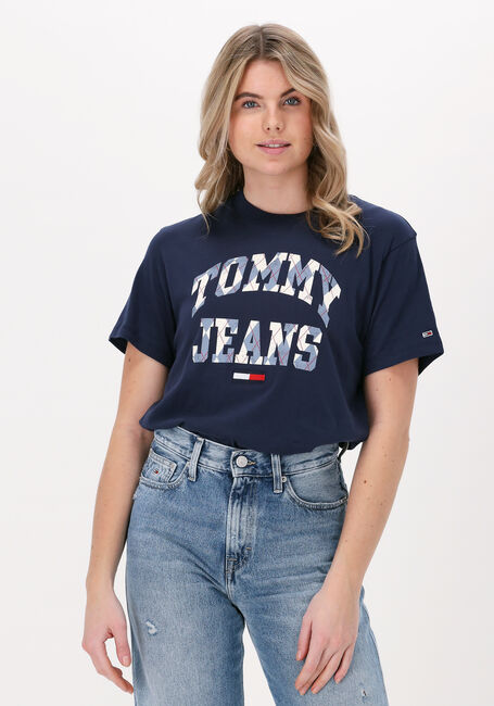 TOMMY JEANS T-shirt TJW CLASSIC COLLEGE ARGYLE SS Bleu foncé - large