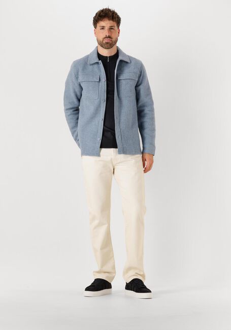 Lichtblauwe PURE PATH Overshirt REGULAR FIT FLANNEL OVERSHIRTS - large
