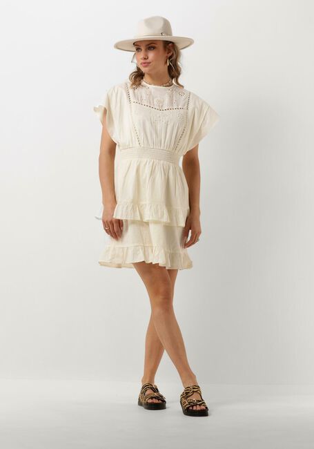 SCOTCH & SODA Mini robe MINI DRESS WITH BRODERIE ANGLAISE Blanc - large