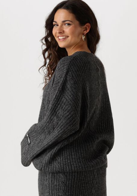 ALIX THE LABEL Chandail LADIES KNITTED ALIX CABLE PULLOVER en gris - large