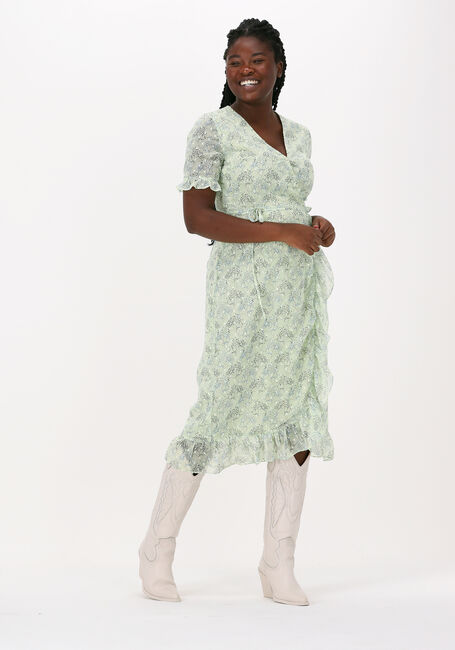 FREEBIRD Robe midi ROSY MIDI SS en vert - large