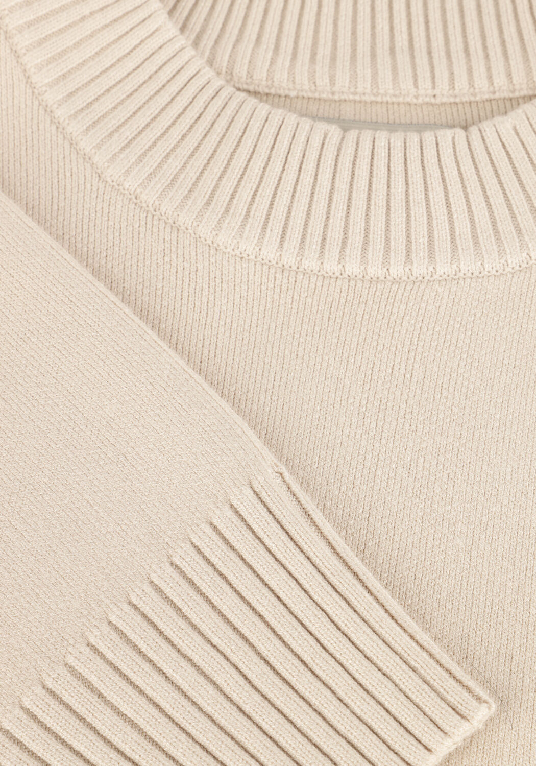 Beige DSTREZZED Trui FELL MOCK NECK - large