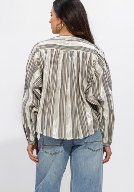 Zilveren SUMMUM  BLOUSE SILVER STRIPE - large