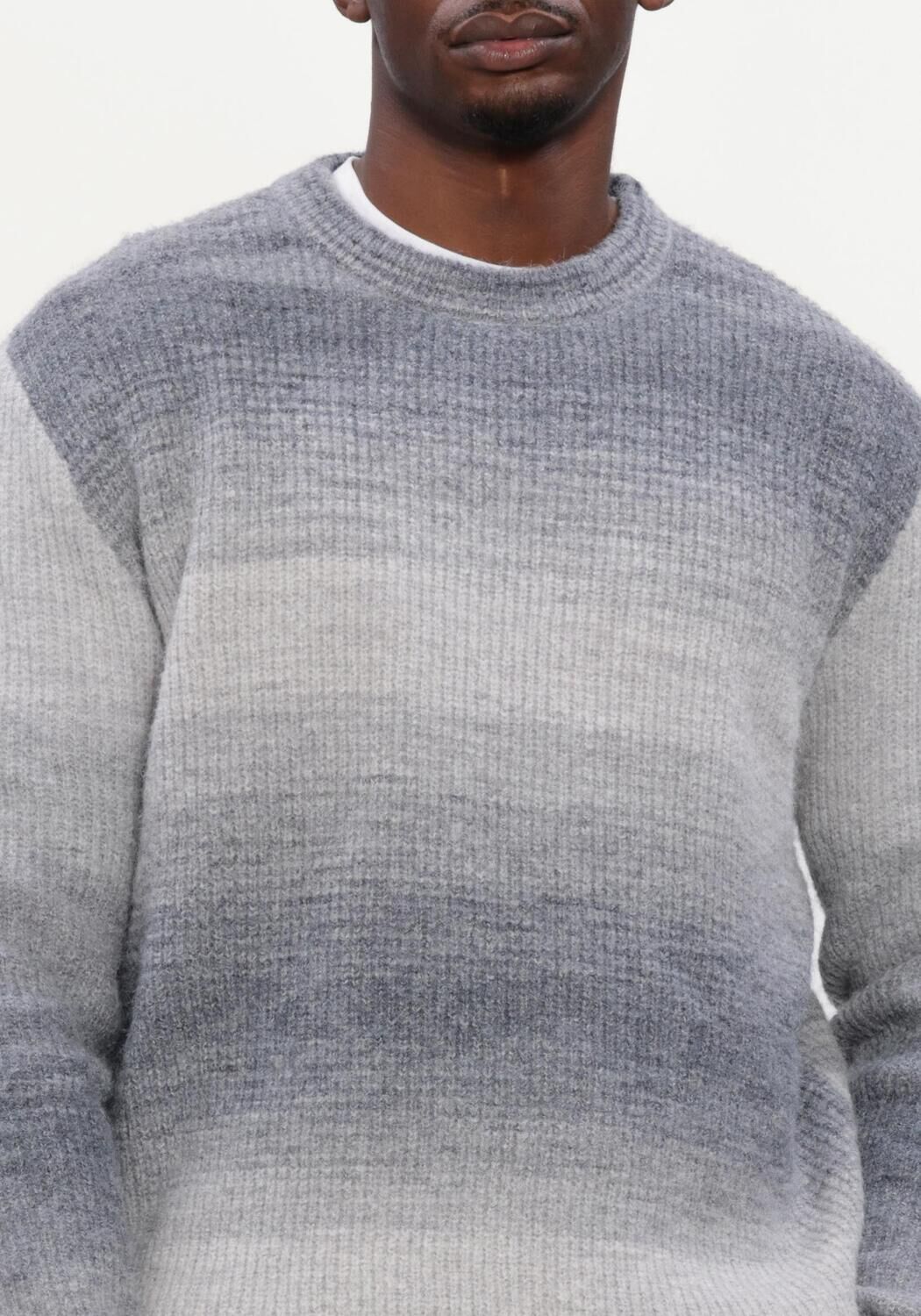 ANERKJENDT Pull AKSINUS SPACE DYE KNIT en gris - large