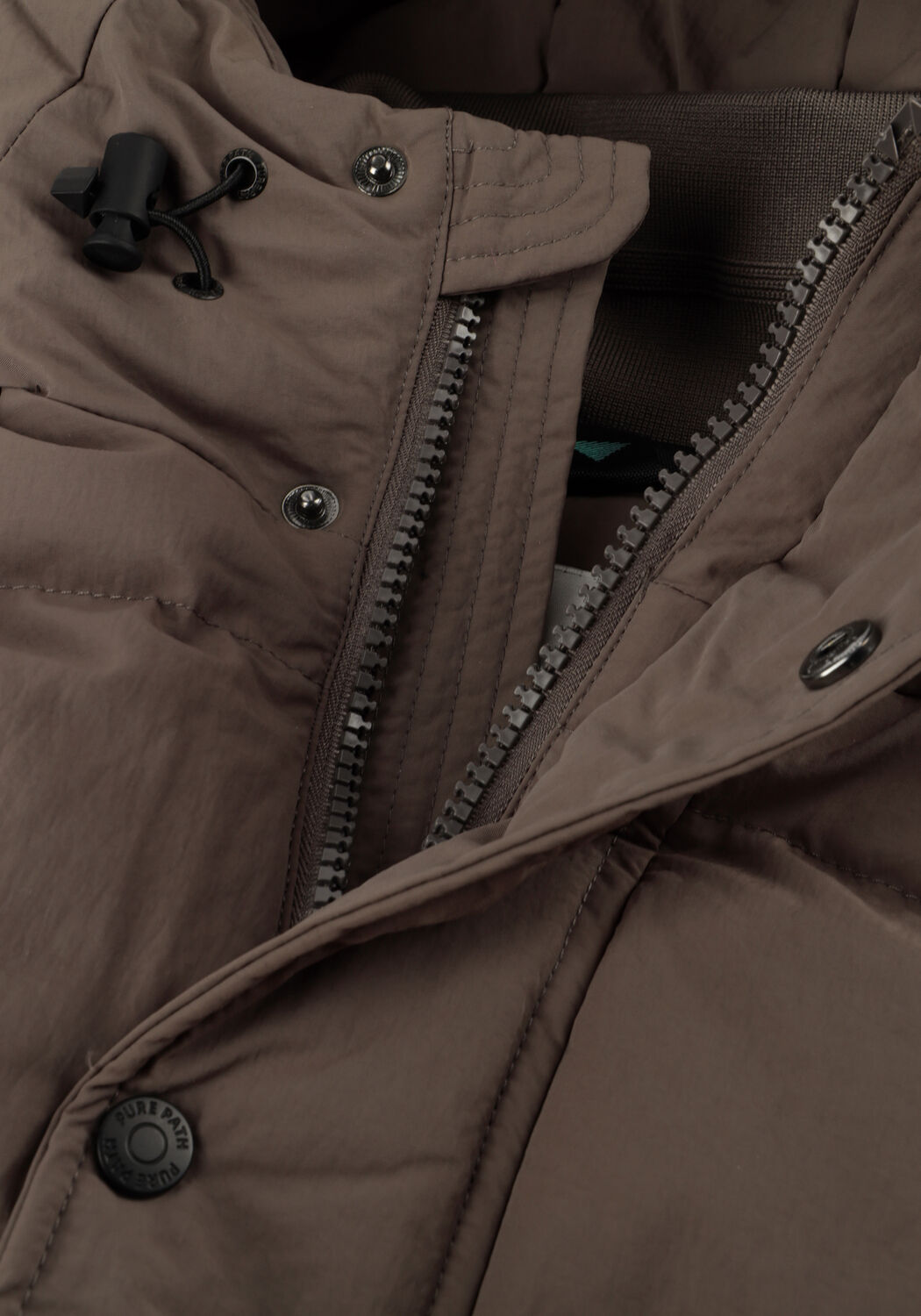 PURE PATH Veste matelass&eacute; ACTIVEWEAR HOODED JACKET en taupe - large