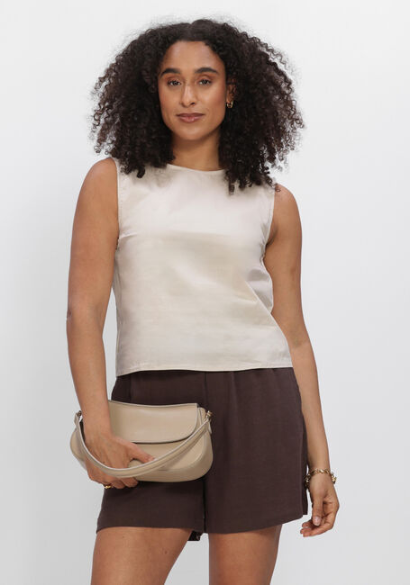 Beige OBJECT Top OBJFIE PAIGE LO S/L TOP - large