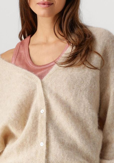 SUMMUM Gilet OVERSIZED CARDIGAN FEATHER LIGHT en beige - large