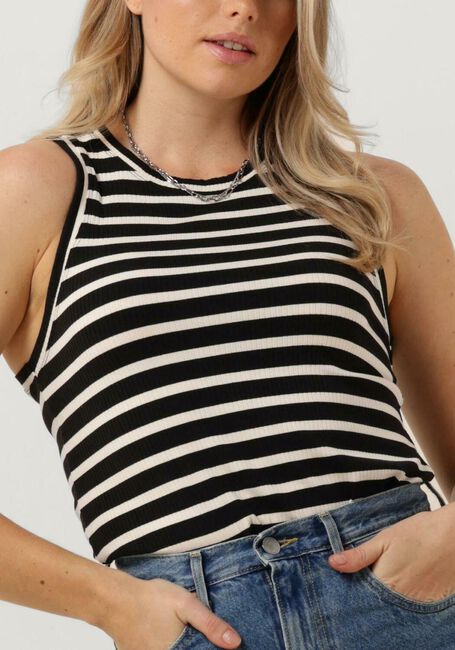 TOMMY HILFIGER Haut SLIM 5X2 RIB STRIPE TANK NS en noir - large
