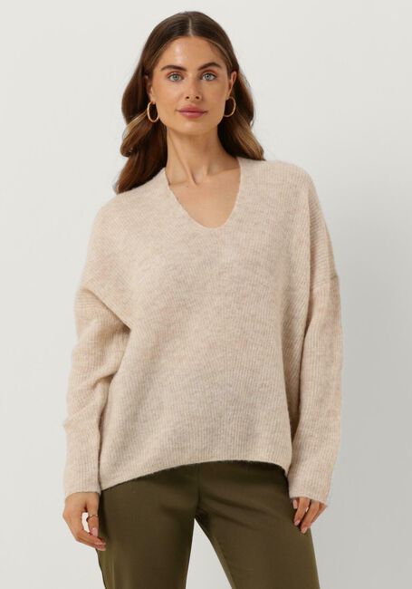 MOS MOSH Pull THORA V-NECK KNIT Écru - large