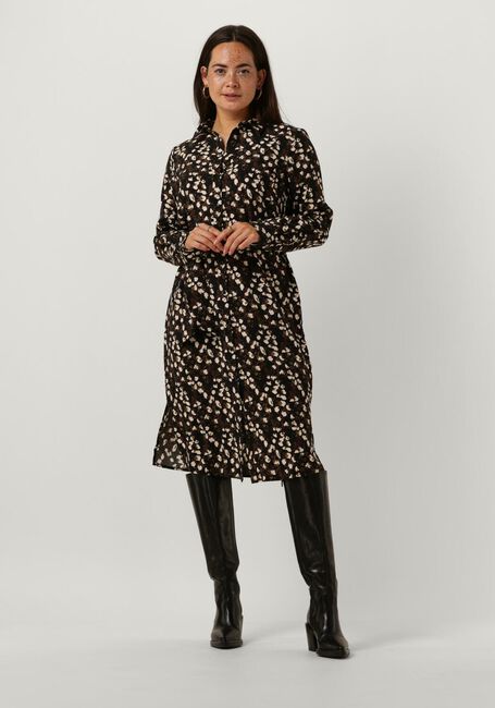 OBJECT Robe midi OBJLEONORA L/S SHIRT DRESS NOOS en noir - large