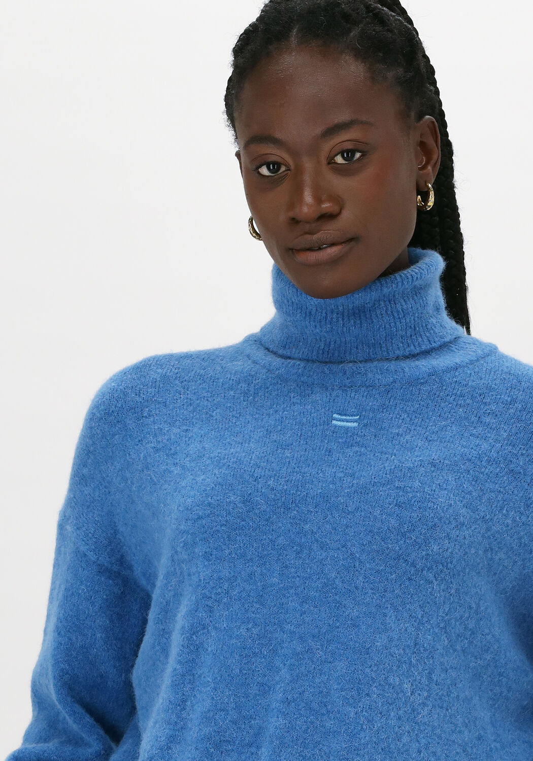 Blauwe turtleneck sale