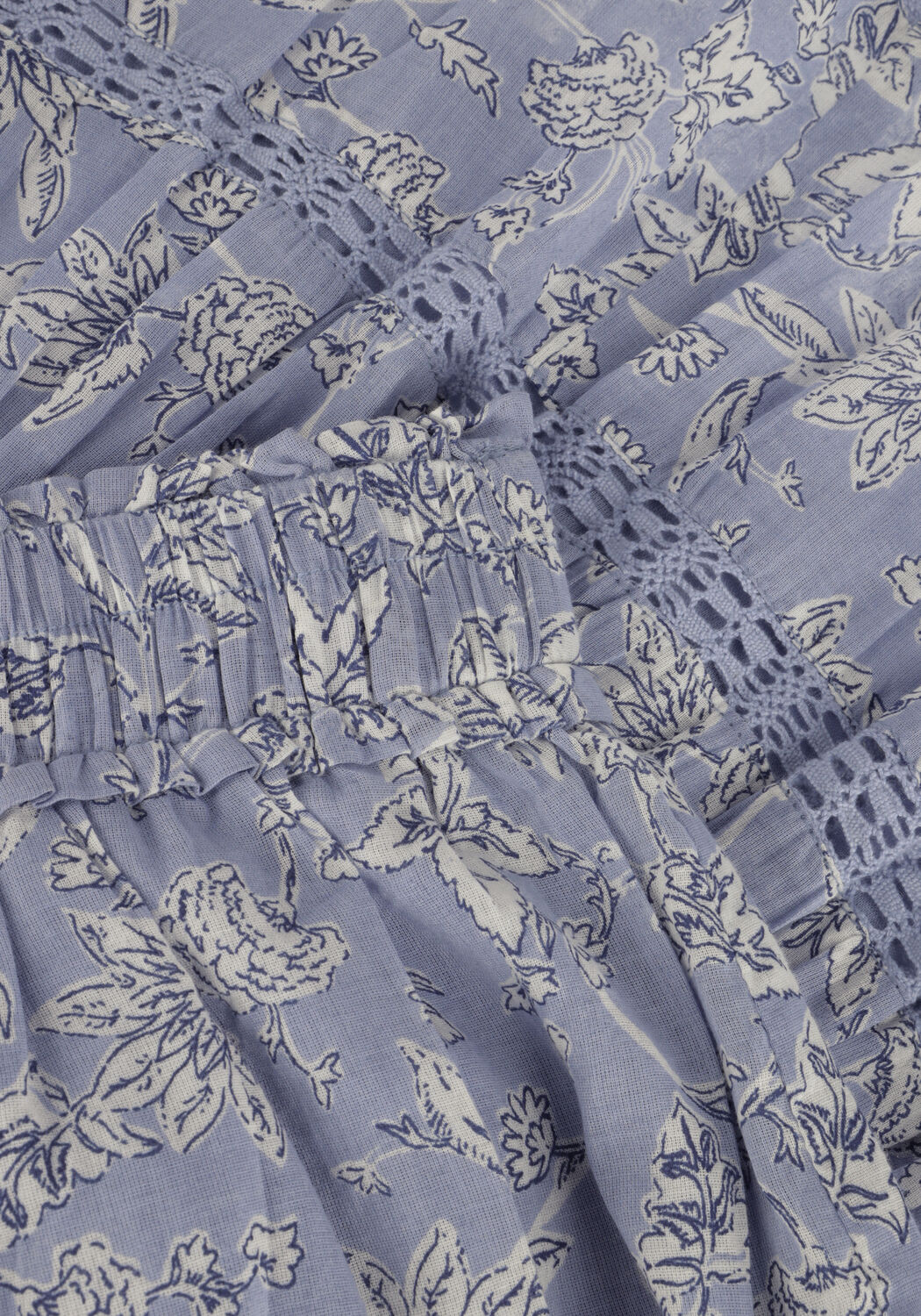 NEO NOIR Mini-jupe COSY S STENCIL FLOWER SKIRT en bleu - large