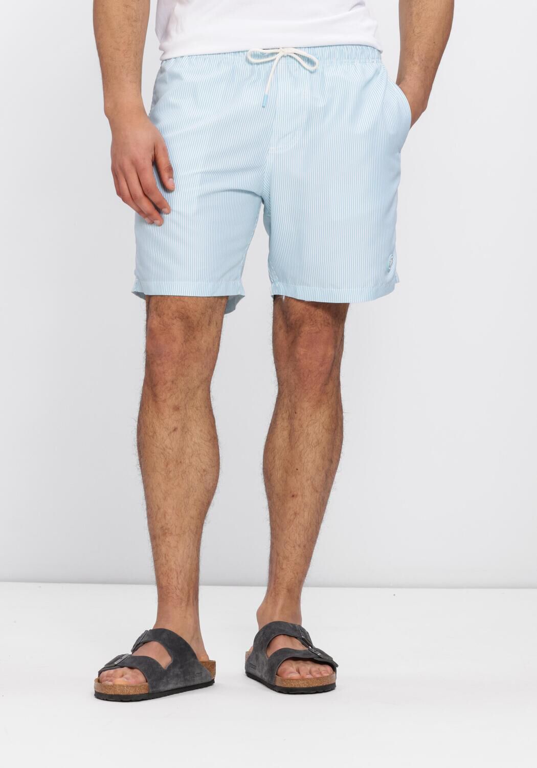 SHIWI MIKE SWIM SHORTS 7 INCH FINE STRIPE Shorts de bain en bleu - large