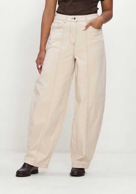 OBJECT Wide jeans OBJRABEA MW LO BARREL JEANS E en beige - large