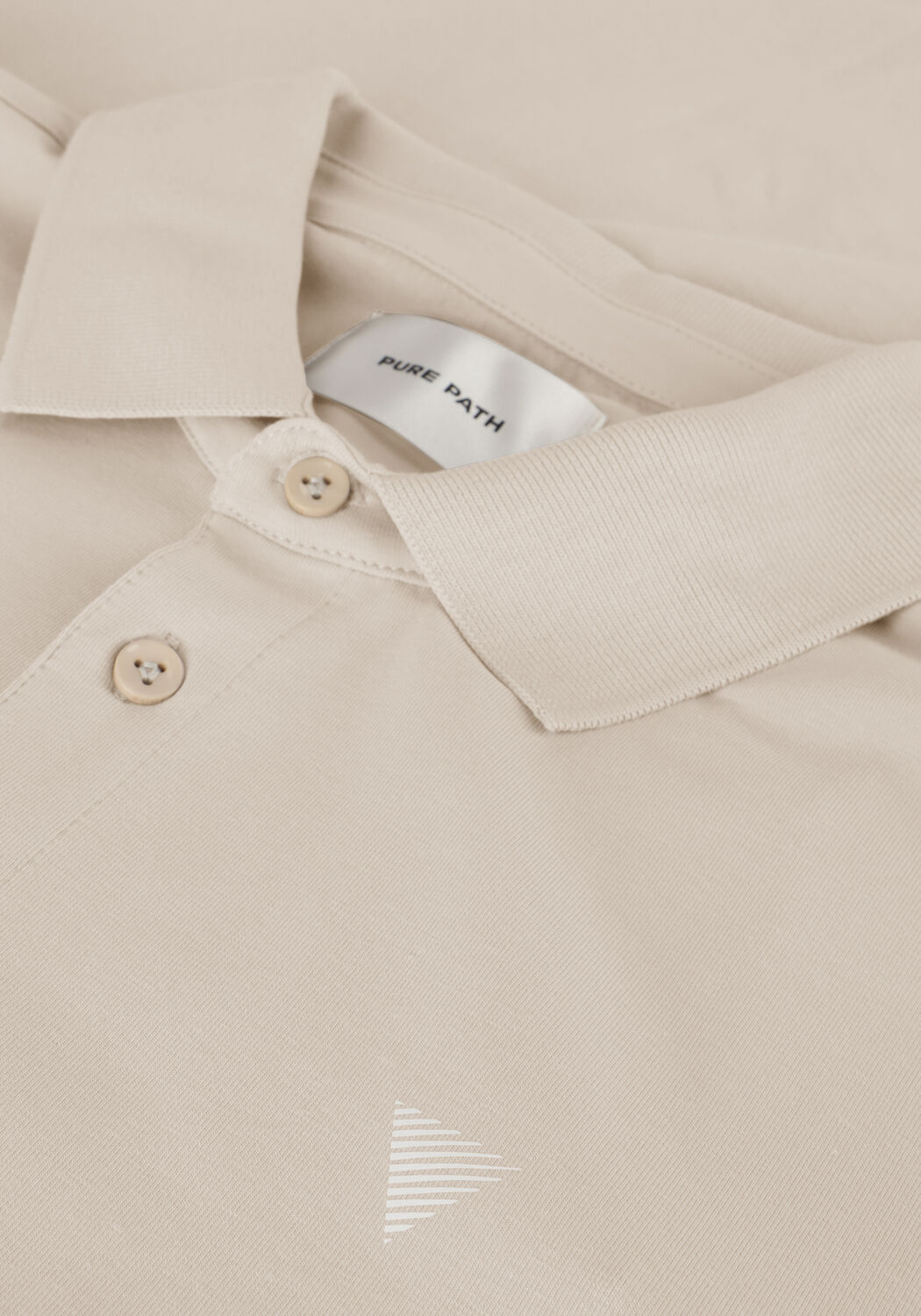 PURE PATH Polo SHORTSLEEVE POLO WITH CHEST PRINT Sable - large