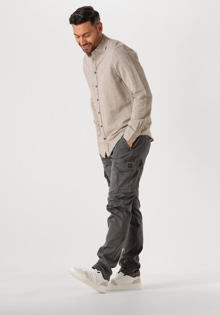 Zand PME LEGEND Casual overhemd LONG SLEEVE SHIRT COTTON LINEN 2 TONE - large