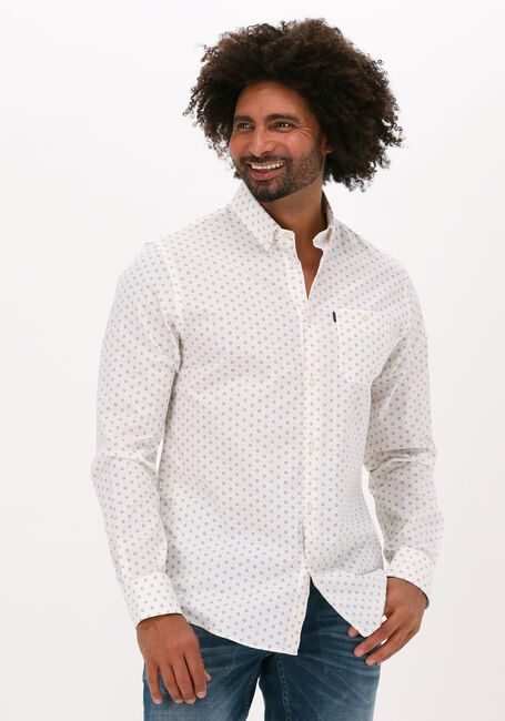 VANGUARD Chemise classique LONG SLEEVE SHIRT PRINT ON POPLIN STRETCH en blanc - large
