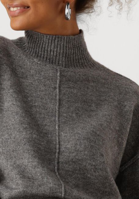 Grijze Y.A.S. Trui YASBALIS LS HIGH NECK KNIT - large