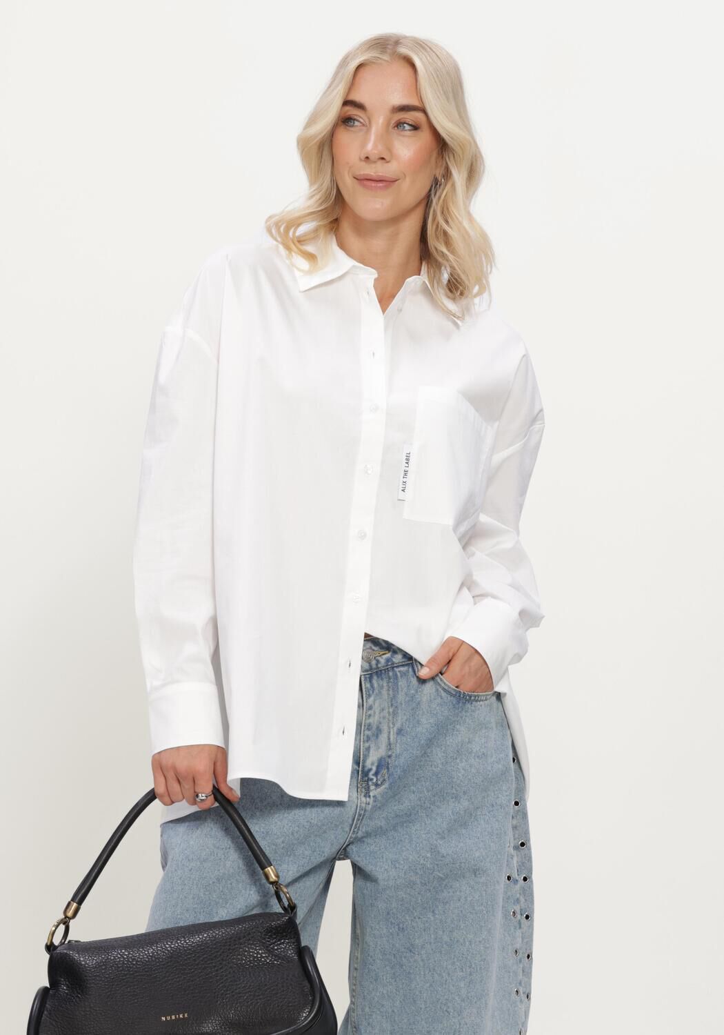 ALIX THE LABEL LADIES WOVEN OVERSIZED BLOUSE Blouses en blanc - large