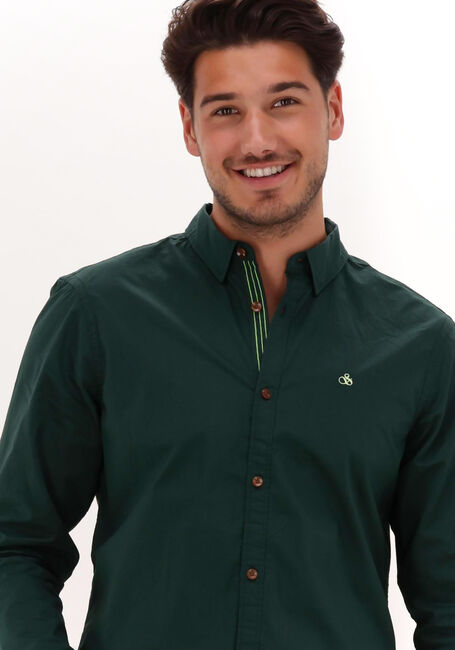 SCOTCH & SODA Chemise décontracté SLIM-FIT CONTRAST TRIMMED POPLIN SHIRT en vert - large