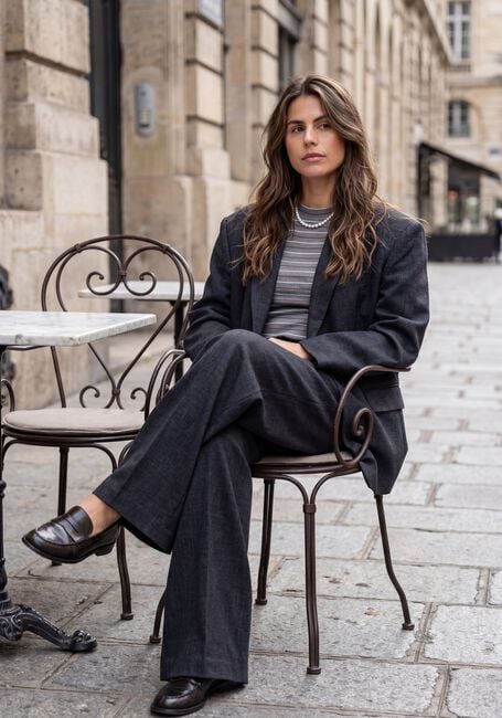 Donkergrijze ELEH Wijde broek EFW260194 - large