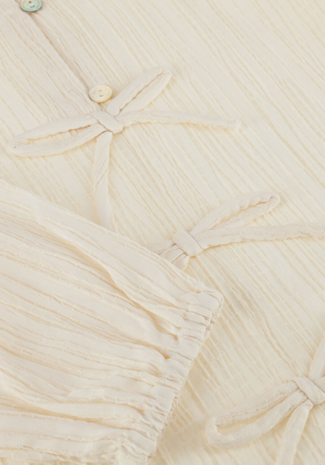 Ecru MOODSTREET  AKIRA RUFFLES + BOWS BLOUSE - large