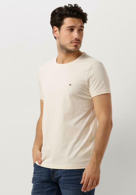TOMMY HILFIGER T-shirt STRETCH SLIM FIT TEE en beige - large