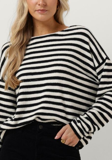 CATWALK JUNKIE Pull KN SOFT STRIPE en noir - large