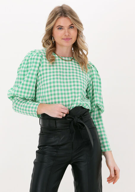 Groene CO'COUTURE Blouse CADIE CHECK BLOUSE - large