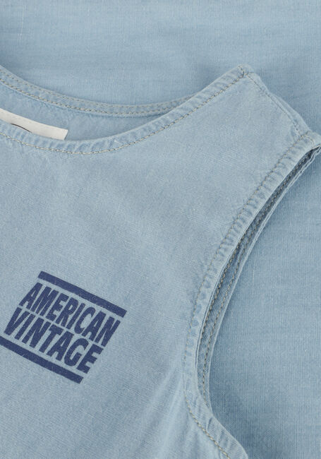 Lichtblauwe AMERICAN VINTAGE Polo / T-shirt NYROW - large