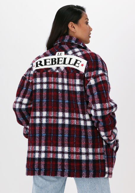 Bordeaux COLOURFUL REBEL Teddy jas STELLA REBELLE CHECK TEDDY JAC - large