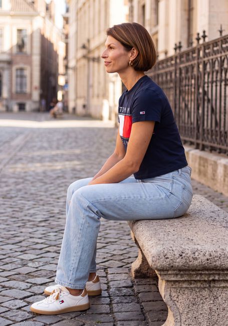 Lichtblauwe TOMMY JEANS Jeans LAYLA HR SLIM STR BJ0111 CO - large