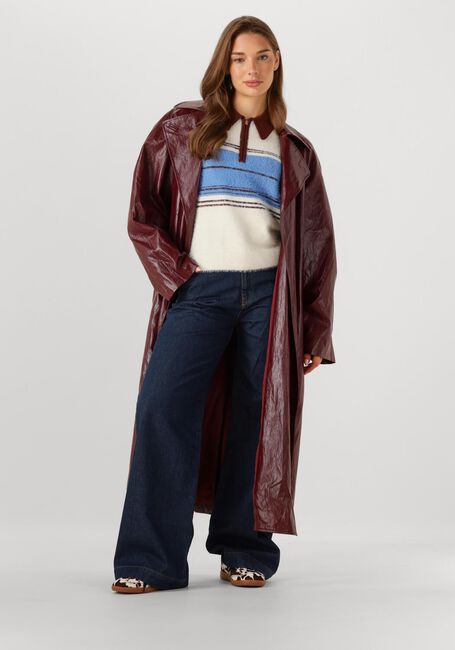 Ecru CO'COUTURE Trui TORY STRIPE ZIP KNIT - large