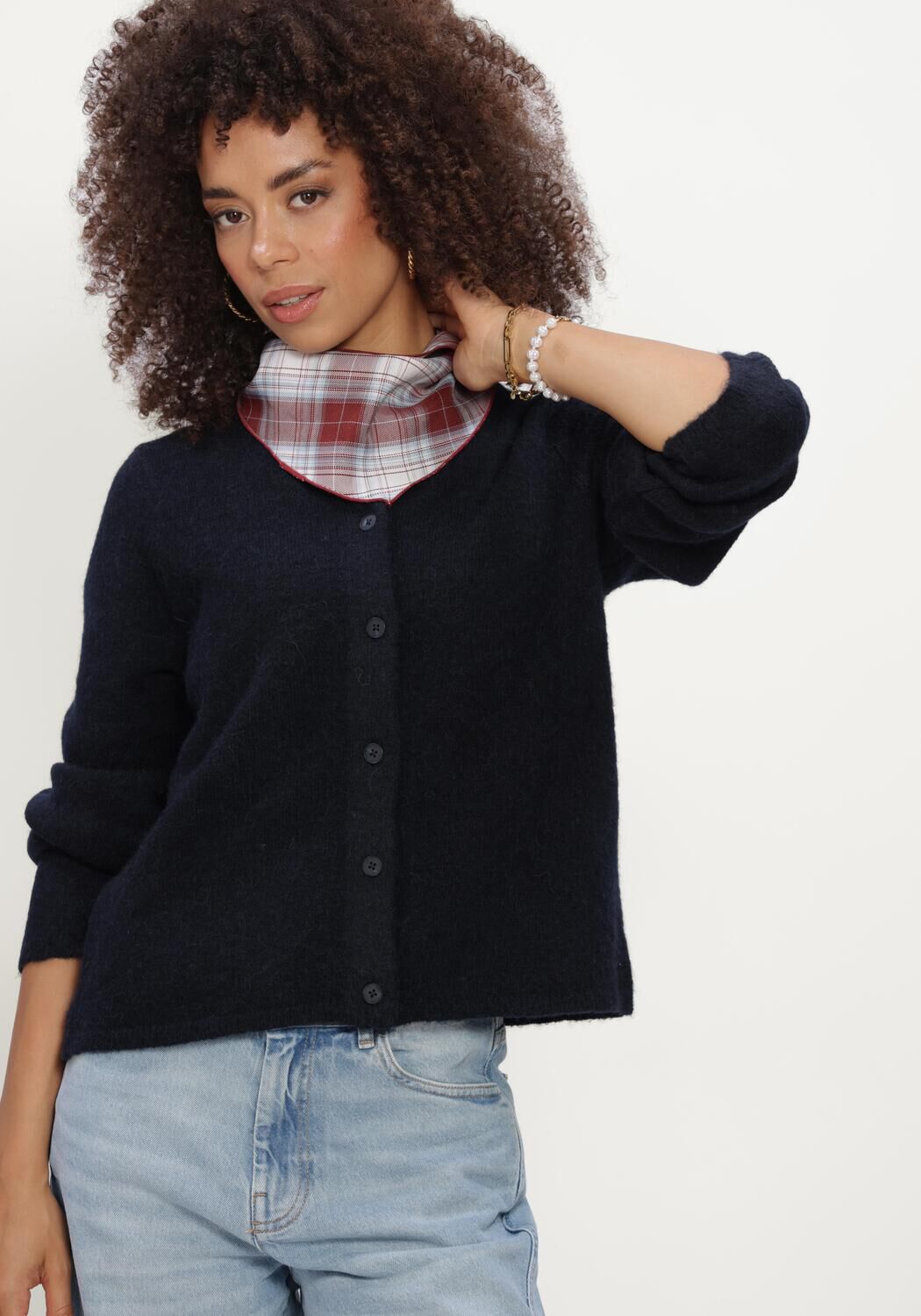 SELECTED WOMEN Pull SLFLULU NEW LS KNIT CARDIGAN Bleu fonc&eacute; - large