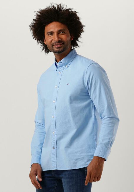 Lichtblauwe TOMMY HILFIGER Casual overhemd PIGMENT GARMENT DYE RF SHIRT - large