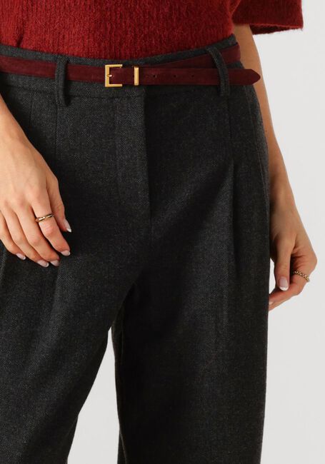 Donkergrijze MSCH COPENHAGEN Wijde broek MSCHSEBA HW PANTS - large