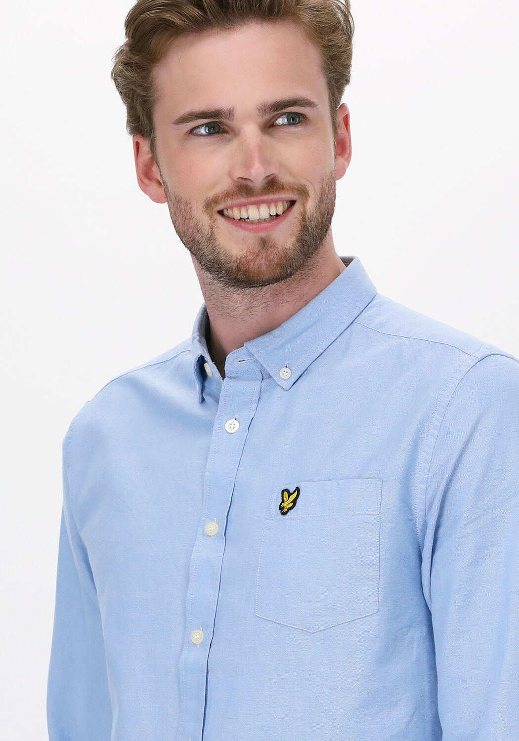 Blauwe LYLE SCOTT Casual overhemd OXFORD SHIRT Omoda