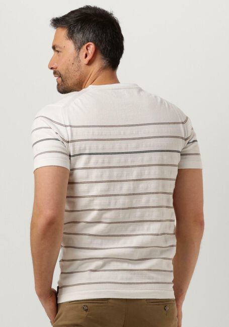 DSTREZZED T-shirt CREW S/S COTTON STRUCTURE STRIPE en blanc - large