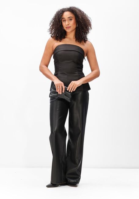 Zwarte NEO NOIR Top TALEEN DULL SATEEN TOP - large