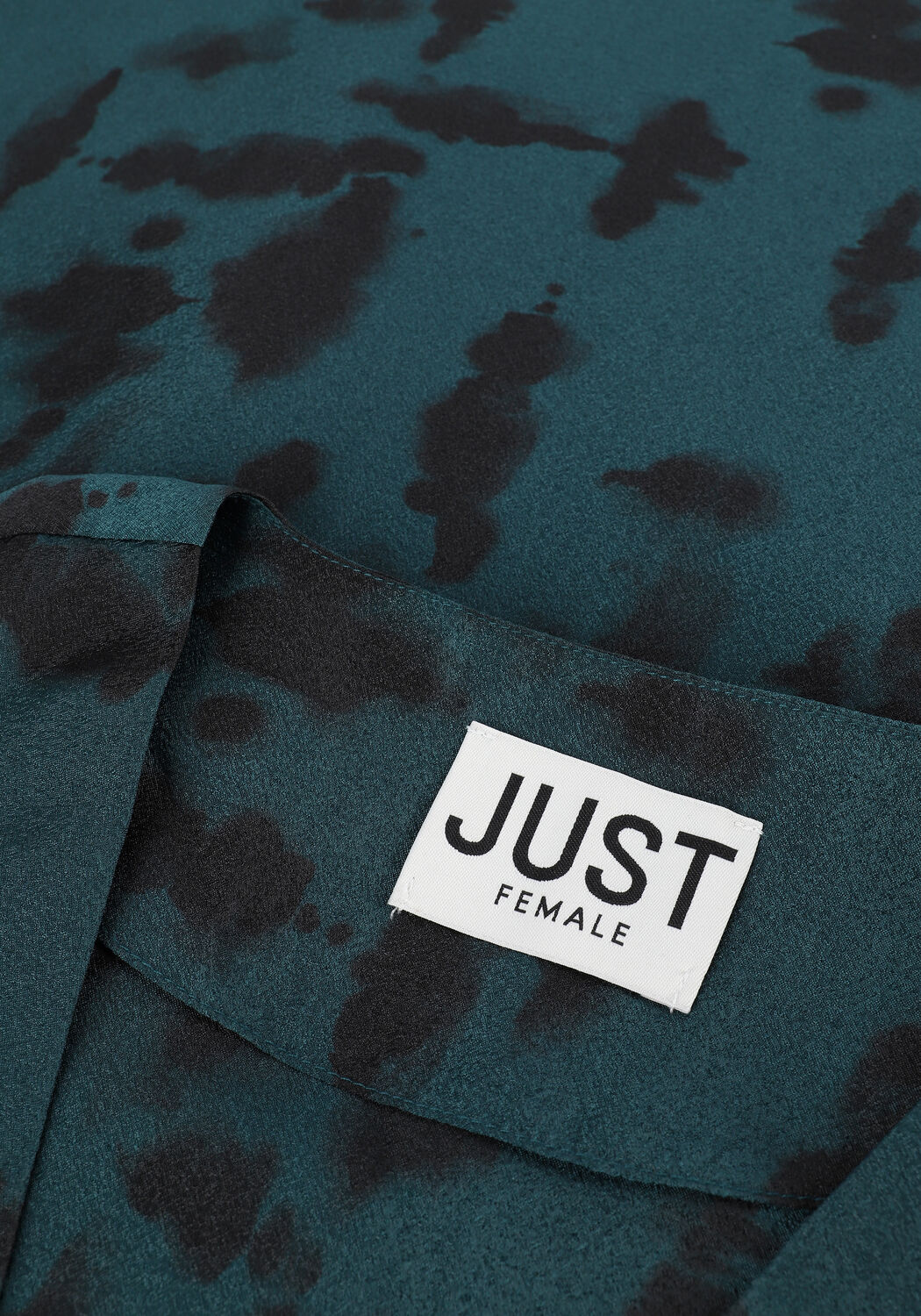 Groene JUST FEMALE Midi jurk FALLOW DRESS - large