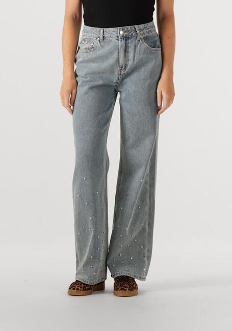 ALIX THE LABEL Straight leg jeans LADIES WOVEN EMBELLISHED DENIM PANTS en bleu - large