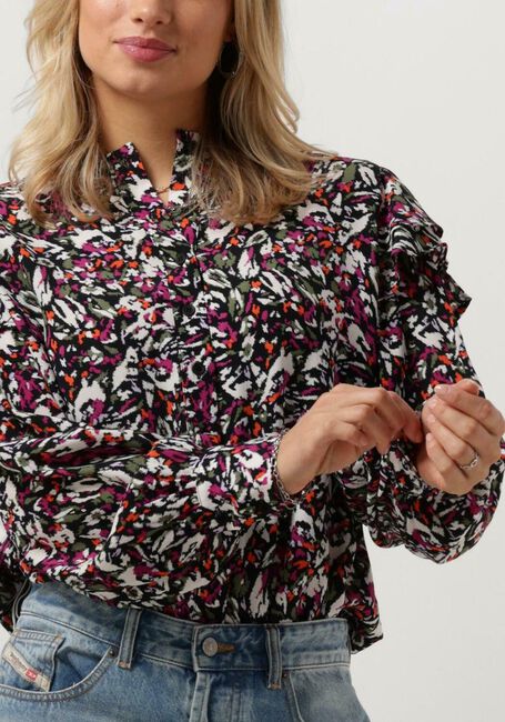 Multi ALIX THE LABEL Blouse LADIES WOVEN BLURRY FLOWER BLOUSE - large