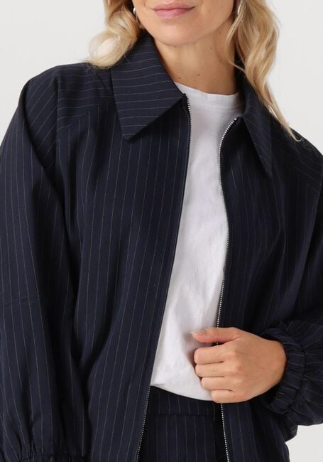 WITHBLACK Jack WBLVALENTINA STRIPED BOMBER Bleu foncé - large