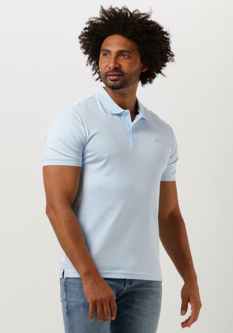 CALVIN KLEIN Polo SMOOTH COTTON SLIM POLO Bleu clair - large