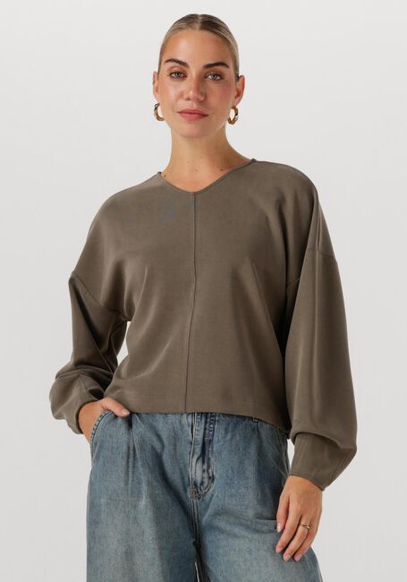 Olijf SUMMUM Trui JERSEY WASHED MODAL SCUBA - large