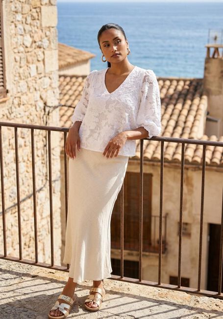 Witte SELECTED WOMEN  SLFCATHI-SADIE 3/4 TOP FF - large