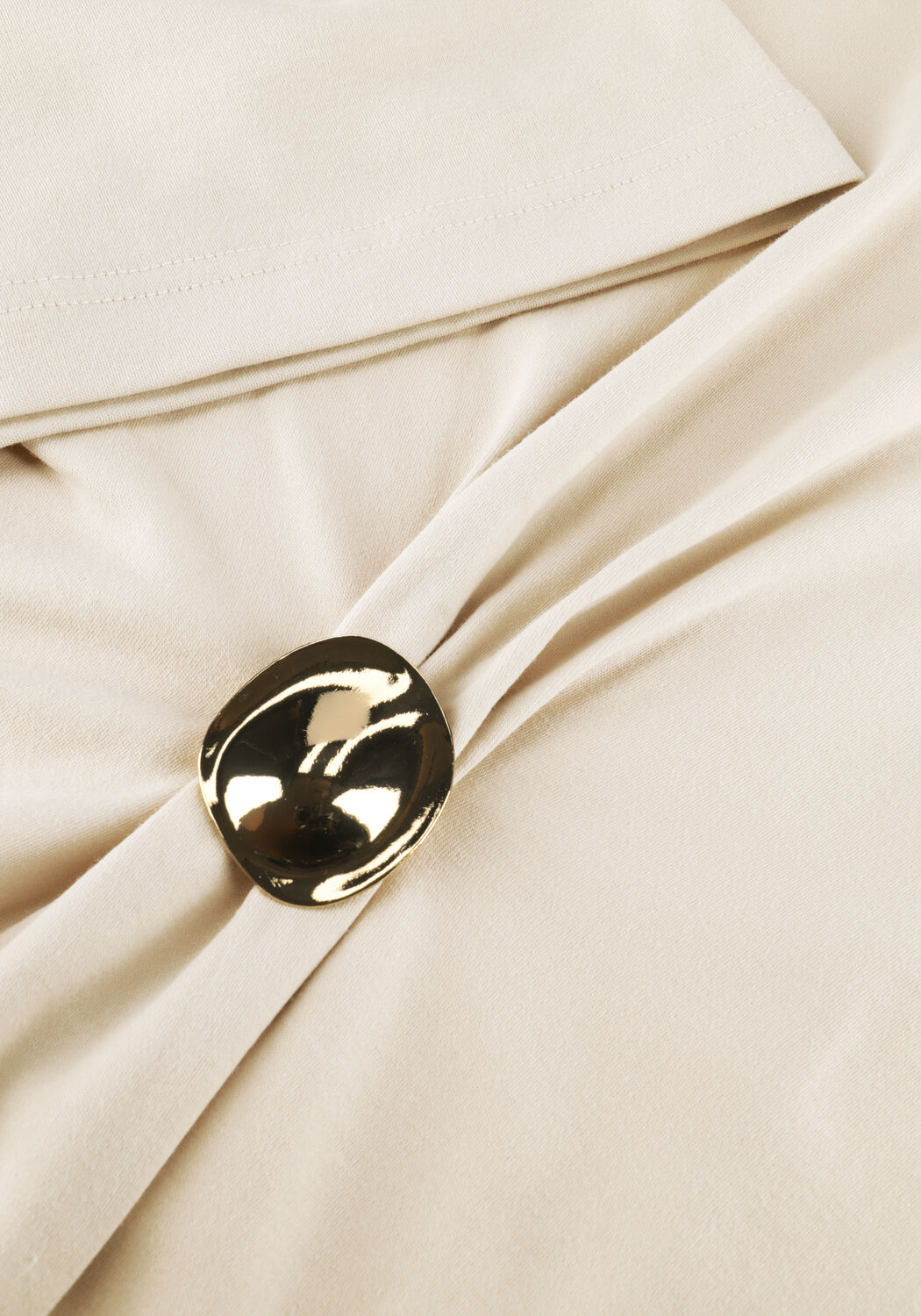 SECOND FEMALE T-shirt ENORA BROOCH TEE en beige - large